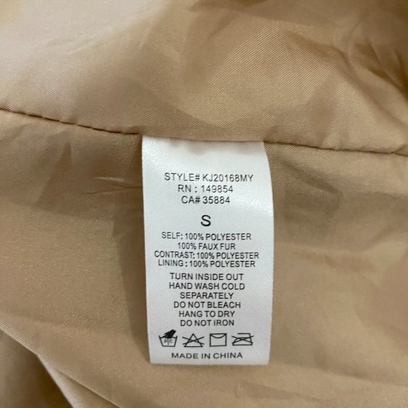 Open Front Fuzzy Cardigan | Fluffy Cardigan | Dressy Jacket | Beige Jacket | S - Picture 8 of 9